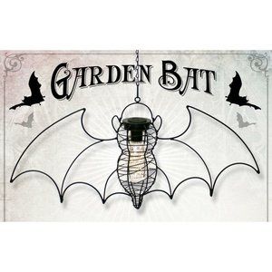 Alchemy Gothic Solar LED Black Bat Garden Light New in Box